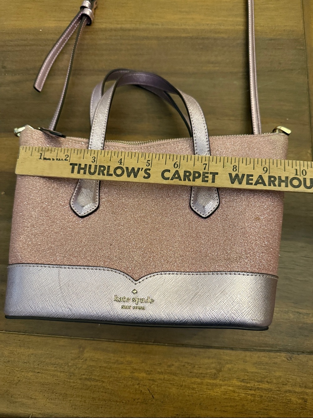 kate spade Pink Glitter Tote with Top Handles - Picture 12 of 14